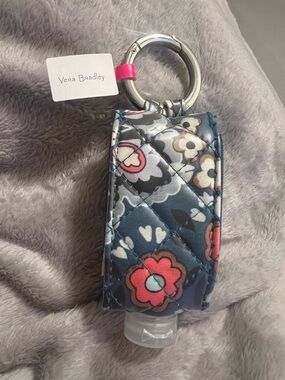 Vera Bradley Hand Sanitizer Keychain Haymarket Paisley Jewel Pattern, new/tag